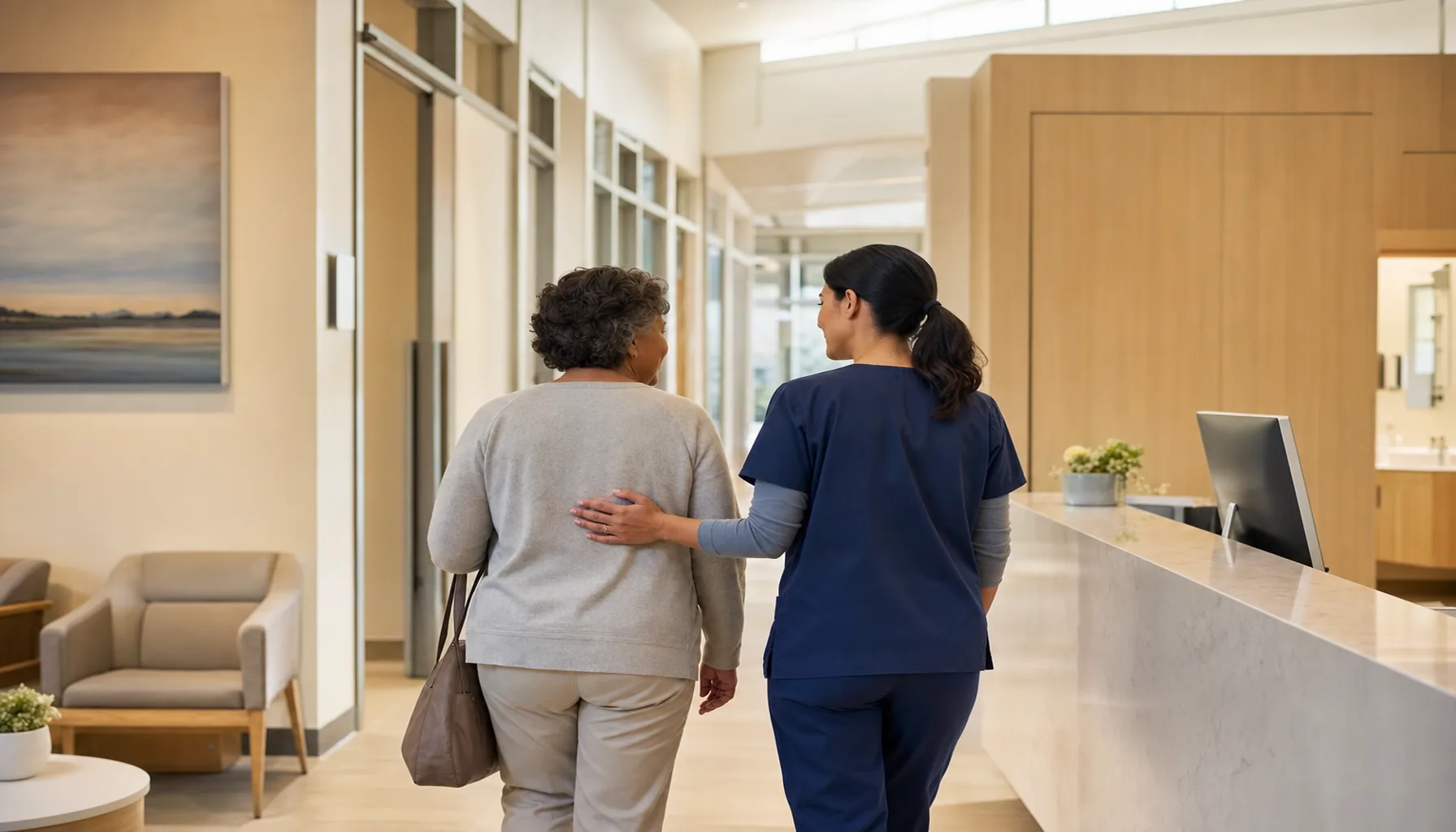A modern medical clinic interior representing the full spectrum of OWCP-authorized care