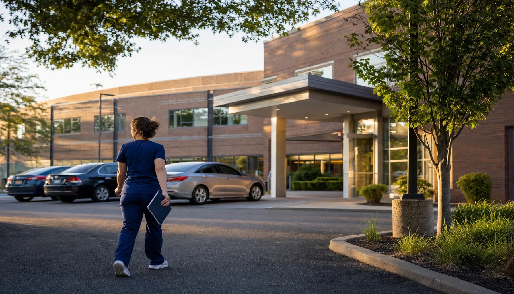 Documentary scene representing federal worker presence in Bay Shore, NY