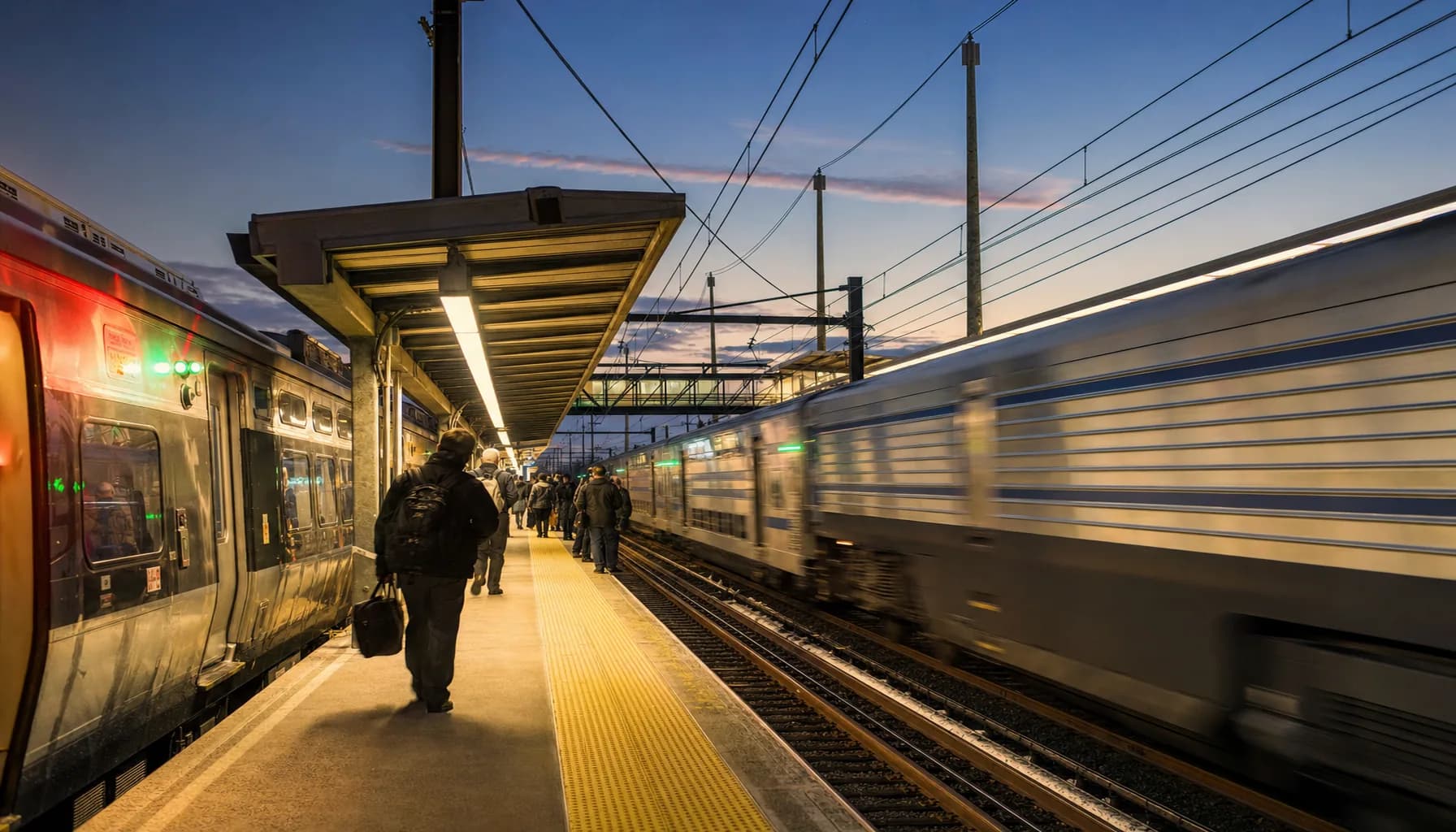 Documentary scene representing federal worker presence in Hicksville, NY