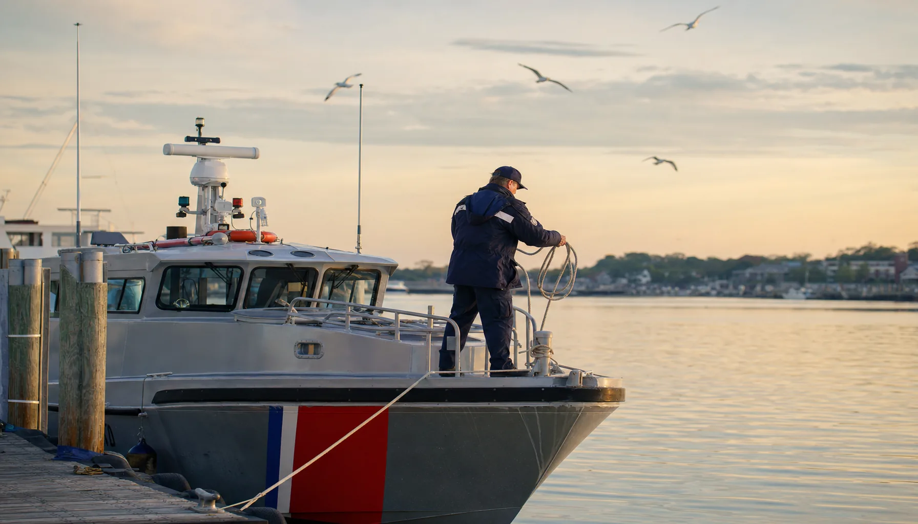 Documentary scene representing federal worker presence in Lindenhurst, NY