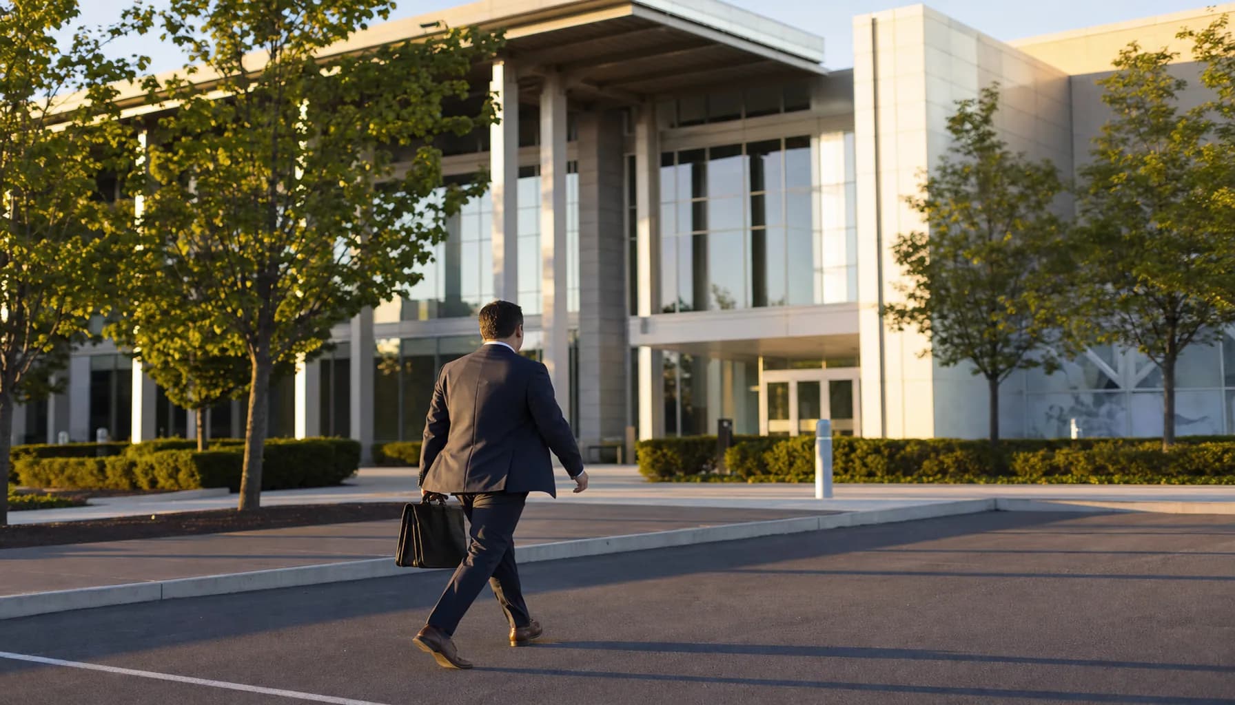 Documentary scene representing federal worker presence in Melville, NY