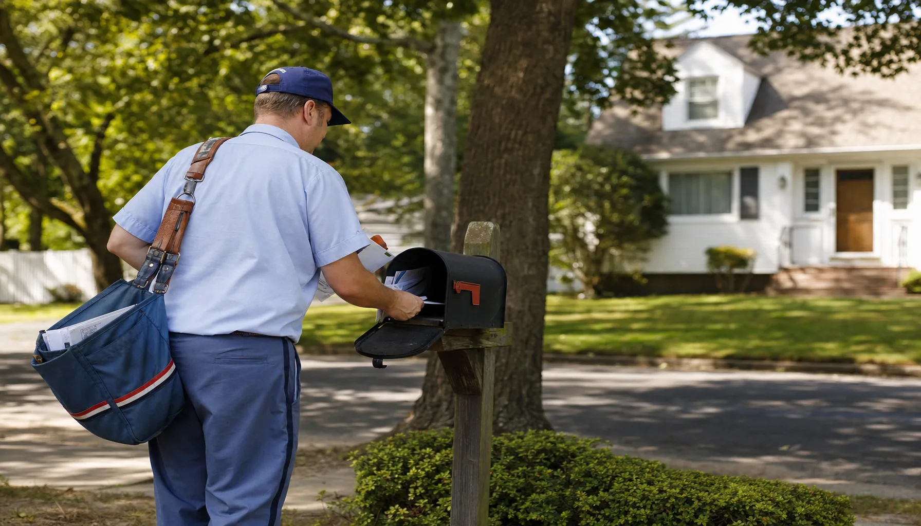 Documentary scene representing federal worker presence in Smithtown, NY